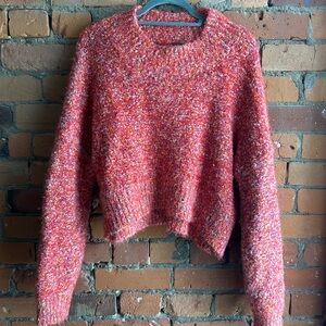 Free People Red Speckled Sweater